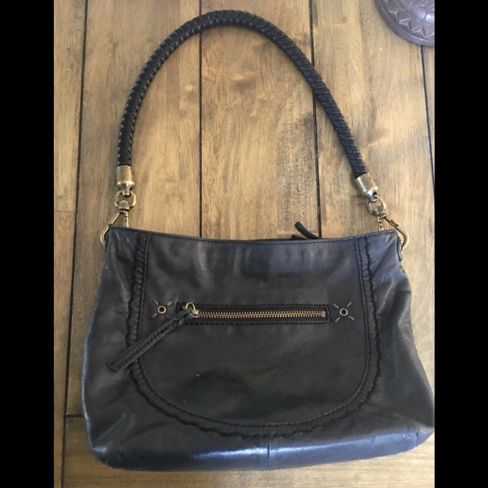 The Sak handbag purse hobo black medium size